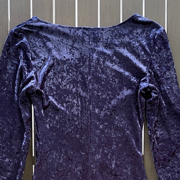 VINTAGE 90s ALL THAT JAZZ CRUSHED VELVET BODYCON HOLIDAY PARTY MINI DRESS!! - Picture 6 of 8